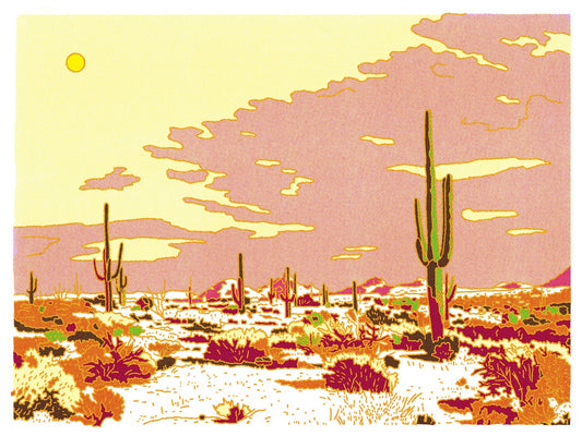 Saguaro Desert 24"x18" Print