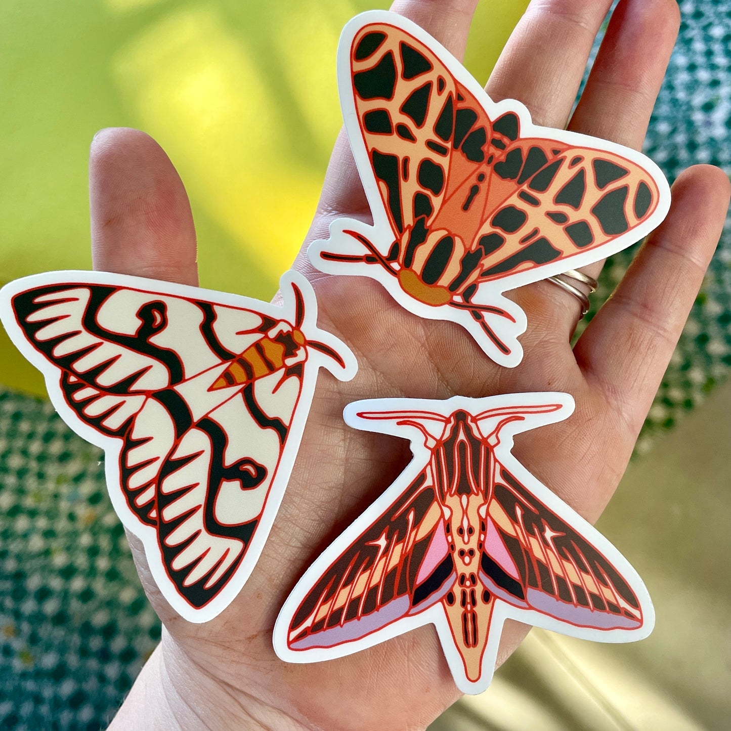 Three Moth Sticker Pack