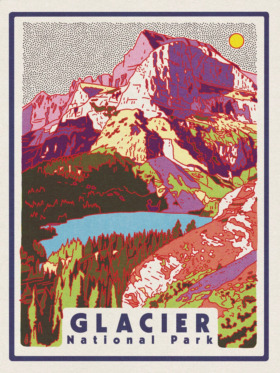 Glacier National Park 18"x24" Screen Print