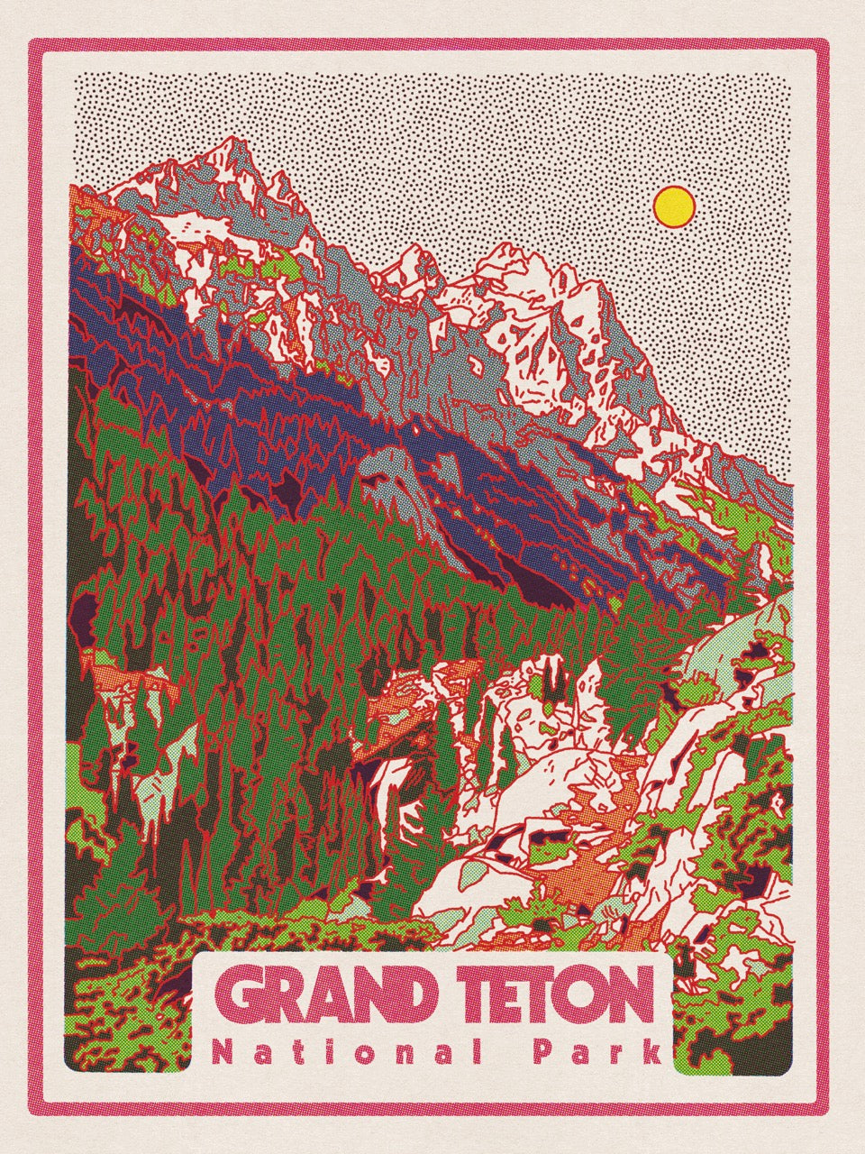 Grand Teton National Park 18"x24" Screen Print