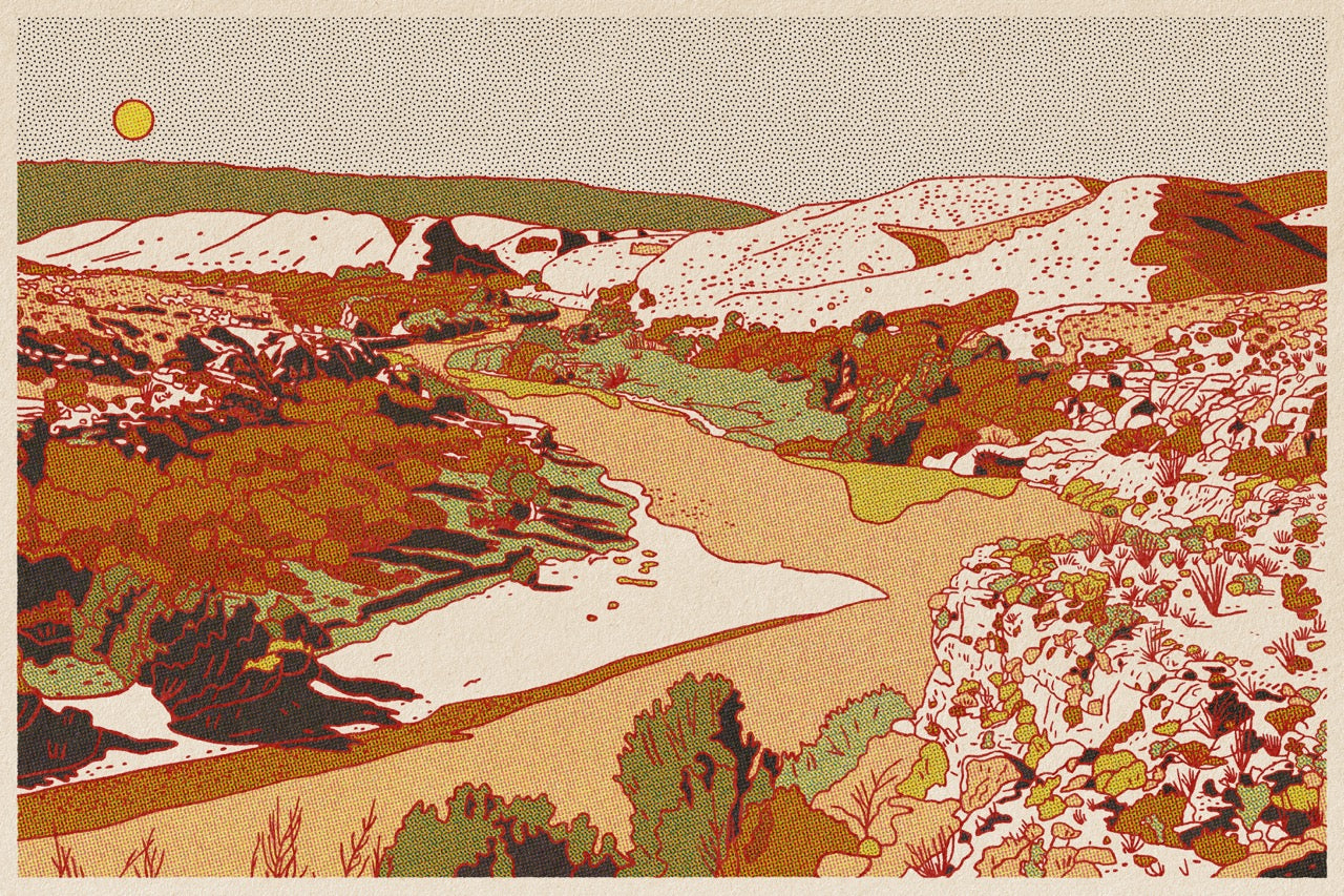 Orange Desert River 36x24 Print