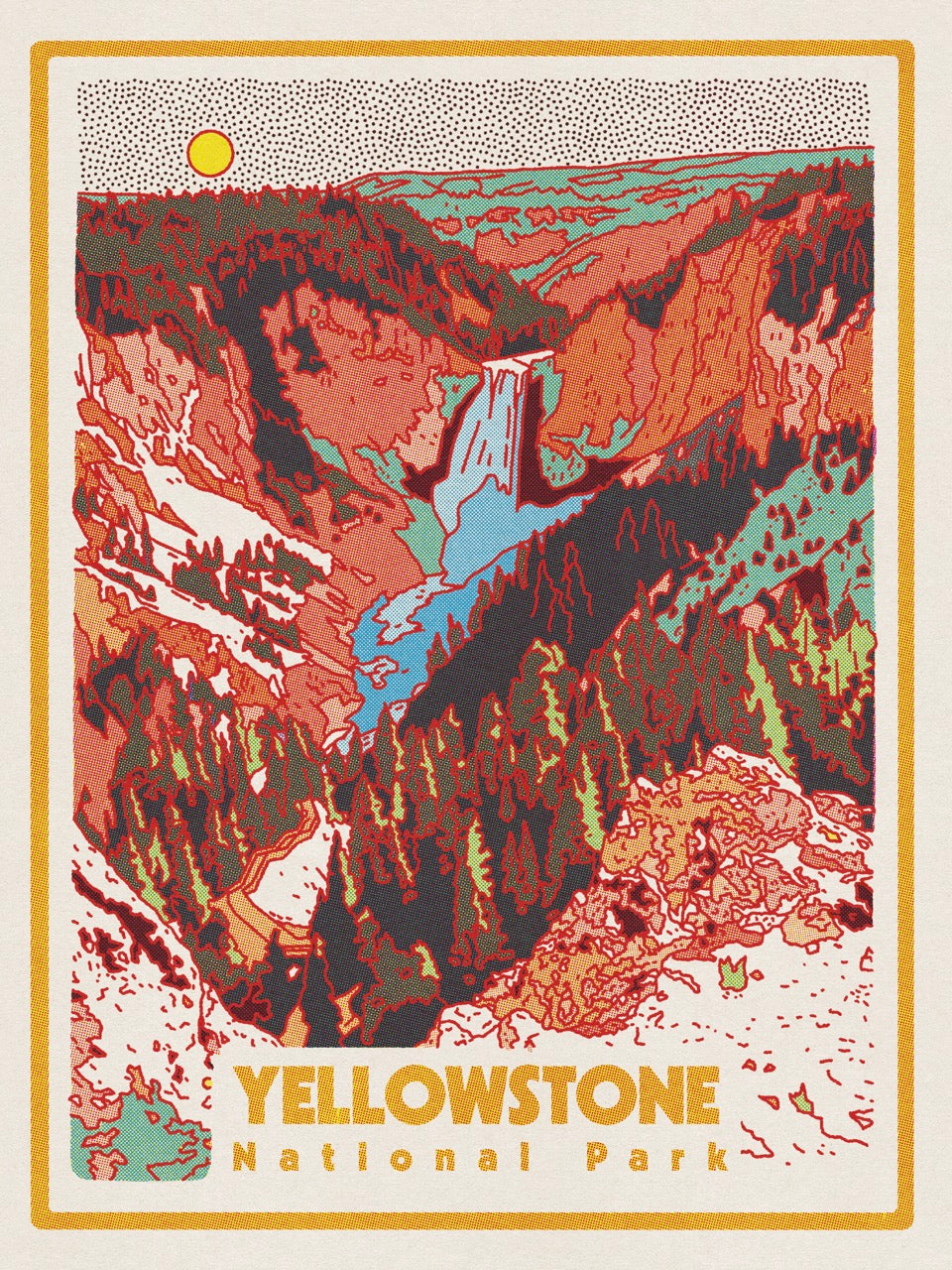Yellowstone National Park 18"x24" Screen Print