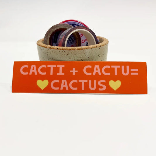 Cacti + Cactu = Cactus Sticker