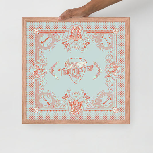 Tennessee Bandana Framed Print