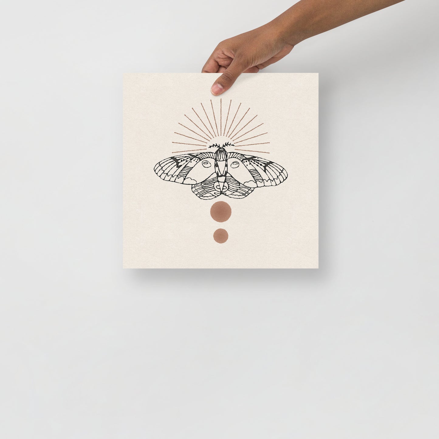 Raccoon Moth Print